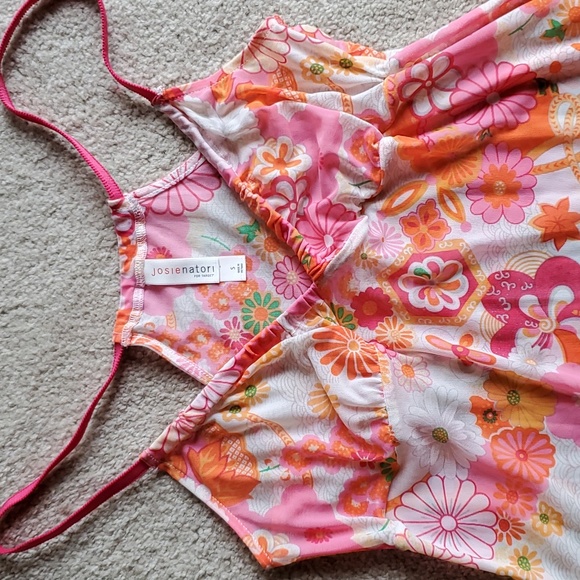 JosieNatori for Target Chemise Size Small Vibrant pink and orange floral - Picture 2 of 3